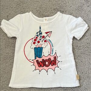 Marc Jacobs Kids White Tee with Colorful Graphic